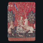 Lady and Unicorn Mediaeval Tapestry Sight iPad Pro Cover<br><div class="desc">The lady and the unicorn tapestries feature a mediaeval lady in various poses, each depicts one of the five senses, and a sixth scene with words on tent Mon Seul Désir (my only desire). Being some of the most famous mediaeval artworks in the world, these unicorn items add magic anywhere....</div>