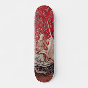 Lady and Unicorn Mediaeval Tapestry Sight Skateboard