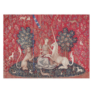 Lady and Unicorn Mediaeval Tapestry Sight Tablecloth