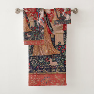 Lady and Unicorn Mediaeval Tapestry Smell Bath Towel Set