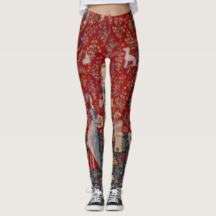 Lady and Unicorn Mediaeval Tapestry Smell Leggings