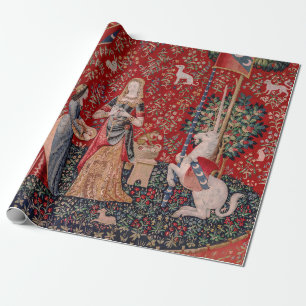 Lady and Unicorn Mediaeval Tapestry Smell Wrapping Paper