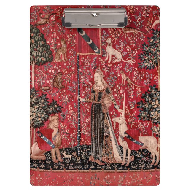 Lady and Unicorn Mediaeval Tapestry Touch Clipboard (Front)
