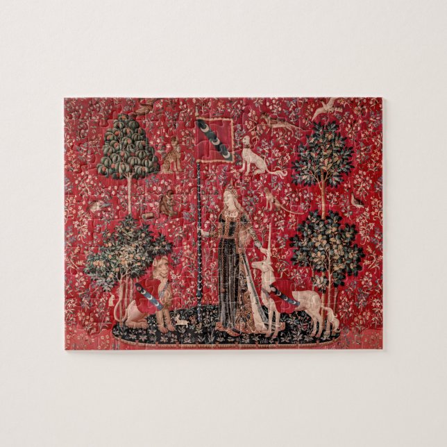 Lady and Unicorn Mediaeval Tapestry Touch Jigsaw Puzzle (Horizontal)