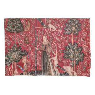 Lady and Unicorn Mediaeval Tapestry Touch Pillowcase