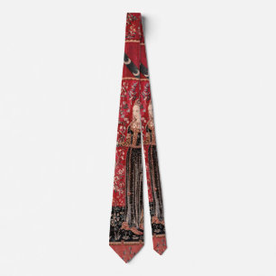 Lady and Unicorn Mediaeval Tapestry Touch Tie
