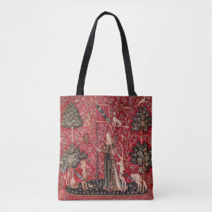 Lady and Unicorn Mediaeval Tapestry Touch Tote Bag