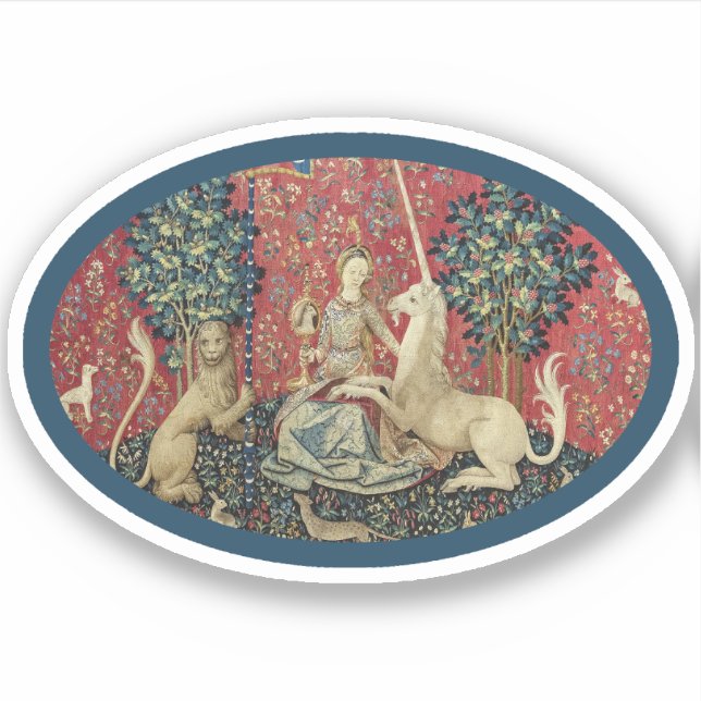 Lady and Unicorn (Sight) Vinyl Sticker (Front)