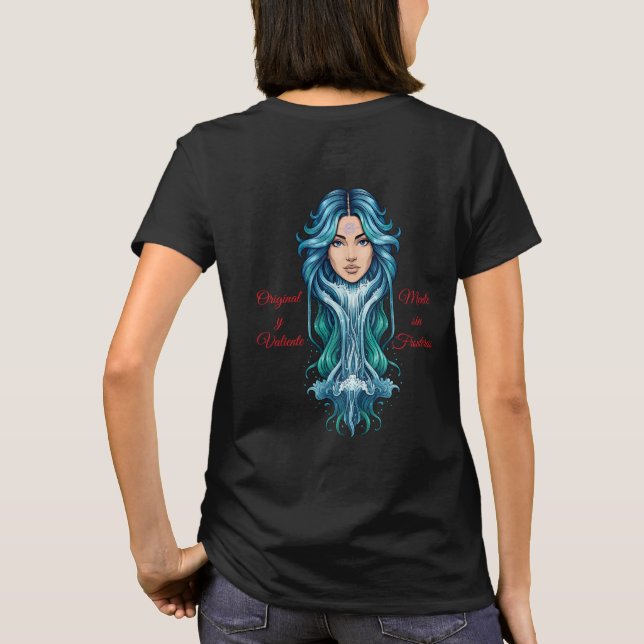 Lady Aquario Beach - Women and cosmic style T-Shirt (Back)