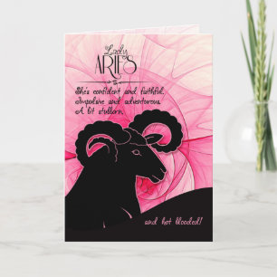 Lady Aries Birthday March 21st thru April 19th Card