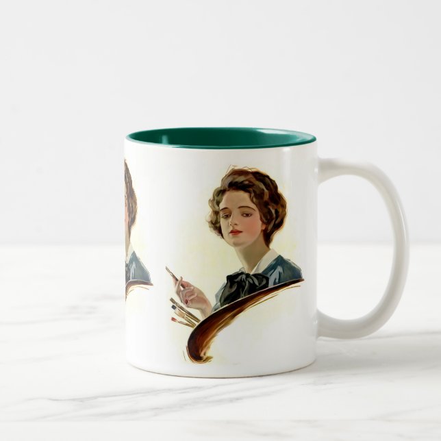 Lady Artist Two-Tone Coffee Mug (Right)