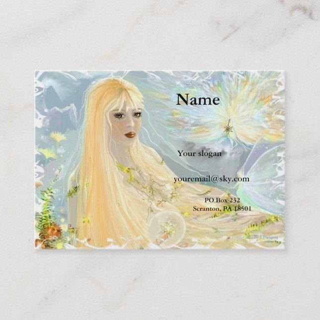 Lady Autumn Business Card (Front)