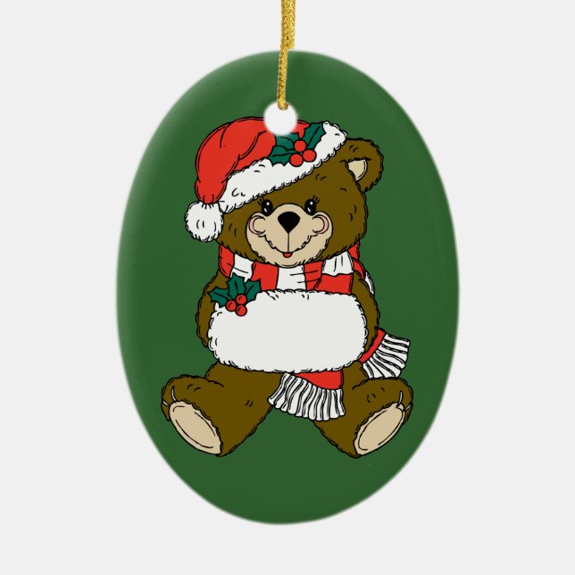 Lady Bear Ceramic Tree Decoration (Front)