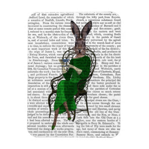 Lady Bella Rabbit Taking Tea 2 Magnet