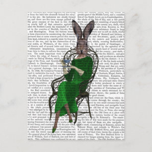 Lady Bella Rabbit Taking Tea 2 Postcard
