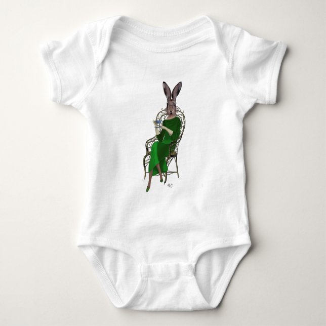 Lady Bella Rabbit Taking Tea 4 T-Shirt (Front)