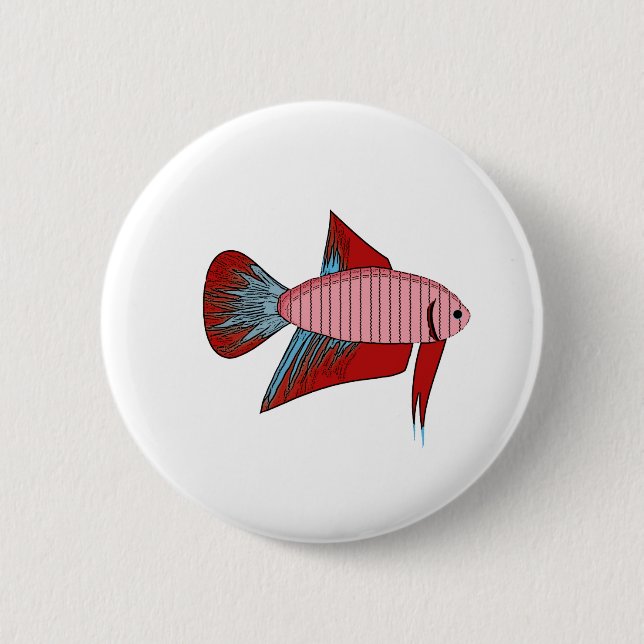 Lady Betta - Veiltail 6 Cm Round Badge (Front)