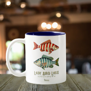 Lady Bird Lake Texas nautical fish Mug