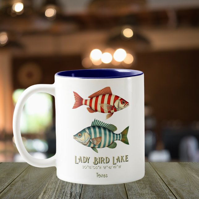 Lady Bird Lake Texas nautical fish Mug (Creator Uploaded)