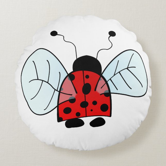 Lady bird round cushion (Front)