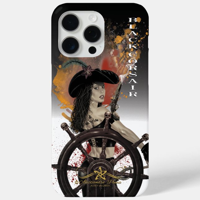 Lady Black Corsair Case-Mate iPhone Case (Back)