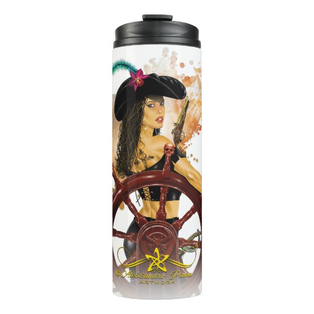 Lady Black Corsair Thermal Tumbler (Front)