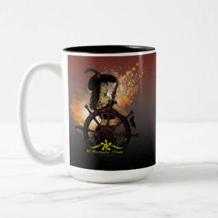 Lady Black Corsair Two-Tone Coffee Mug