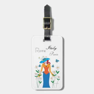 Lady Blue Luggage Tag