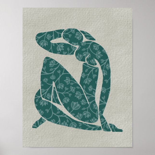 Lady Blue Matisse Revisited Print Poster Paper (Front)