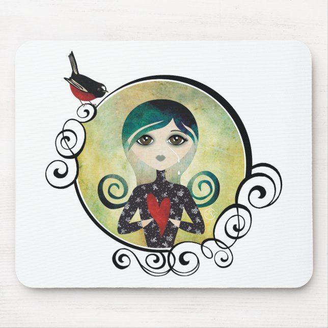 lady blue mouse pad (Front)