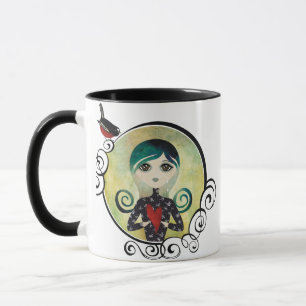 lady blue mug