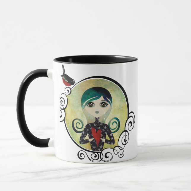lady blue mug (Left)