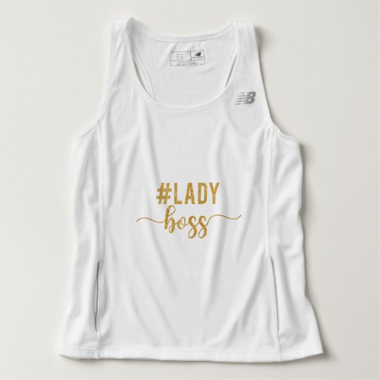 lady boss gold glitter singlet