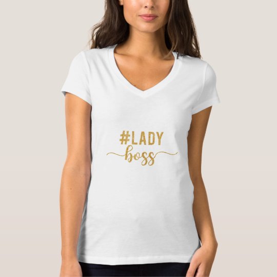lady boss gold glitter T-Shirt
