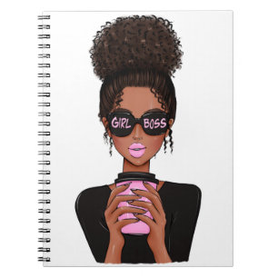 Lady Boss Life, Boss Babe Woman, Girl Boss Drawstr Notebook