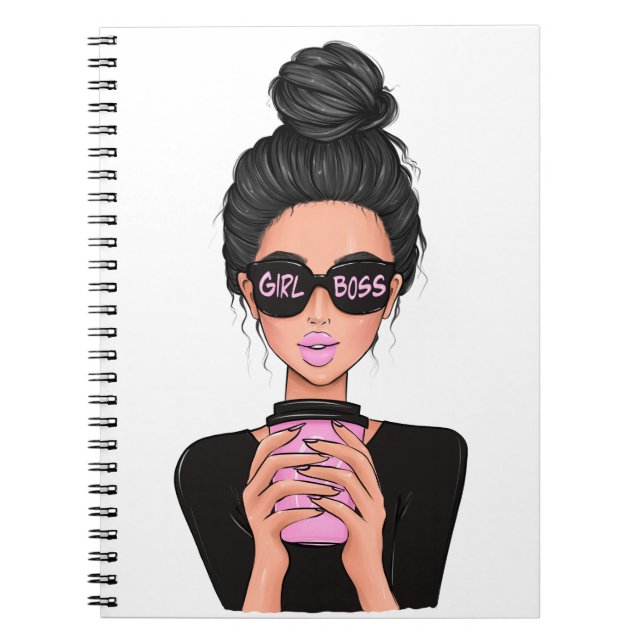 Lady Boss Life, Boss Babe Woman, Girl Boss Notebook (Front)