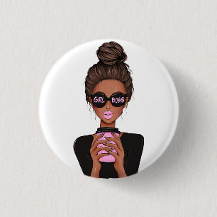 Lady Boss Life, Boss Babe Woman, Girl Boss T-Shirt 3 Cm Round Badge