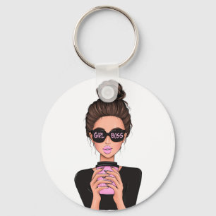 Lady Boss Life, Boss Babe Woman, Girl Boss T-Shirt Key Ring