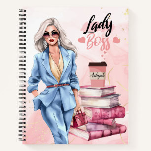 Lady Boss Pink business woman  Notebook