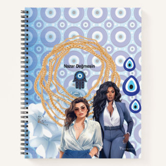 Lady Boss Turkish evil eye, good luck charm Notebook