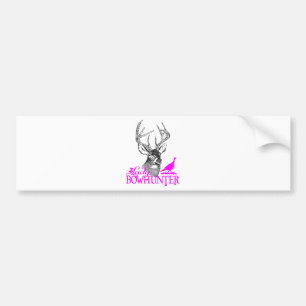 LADY BOWHUNTER DEER & TURKEY BUMPER STICKER