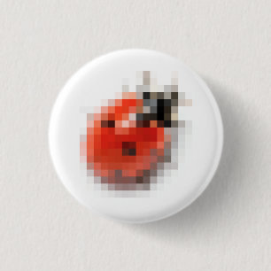Lady Bug 3 Cm Round Badge