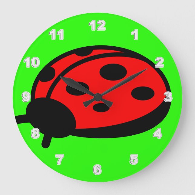 Lady Bug Acrylic Wall Clock (Front)