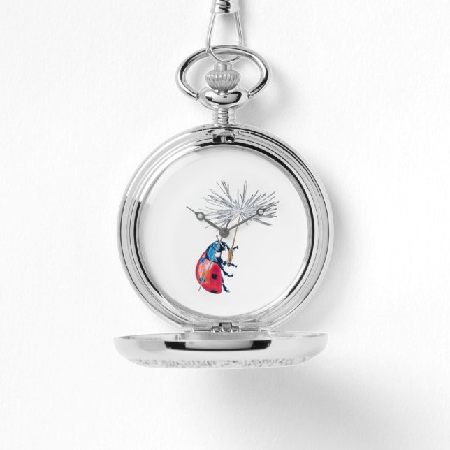 Lady bug and dandelion seed time-piece watch (Front)
