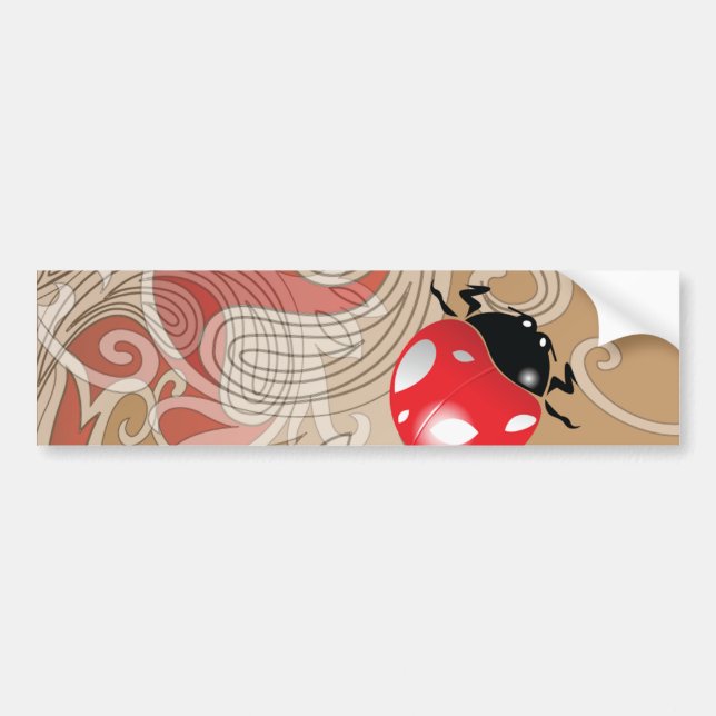 Lady Bug Art Bumper Sticker (Front)