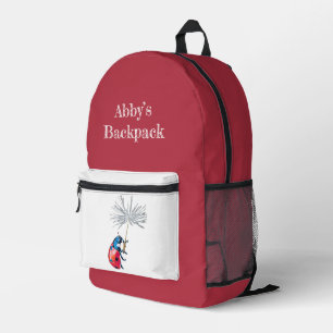 Lady Bug Backpack with customisable name