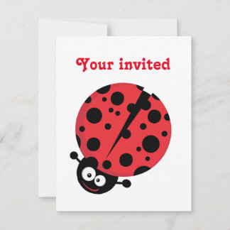 Lady Bug Birthday Invite