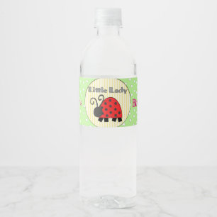 Lady Bug Birthday Party Water Bottle Labels