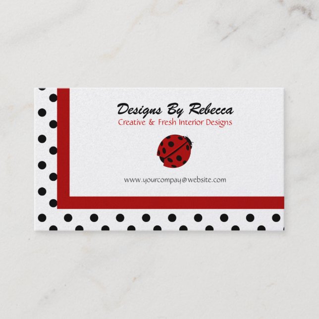 Lady Bug Business Cards (Front)