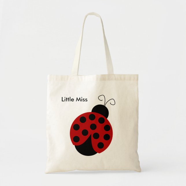 Lady Bug Canvas Tote Bag (Front)